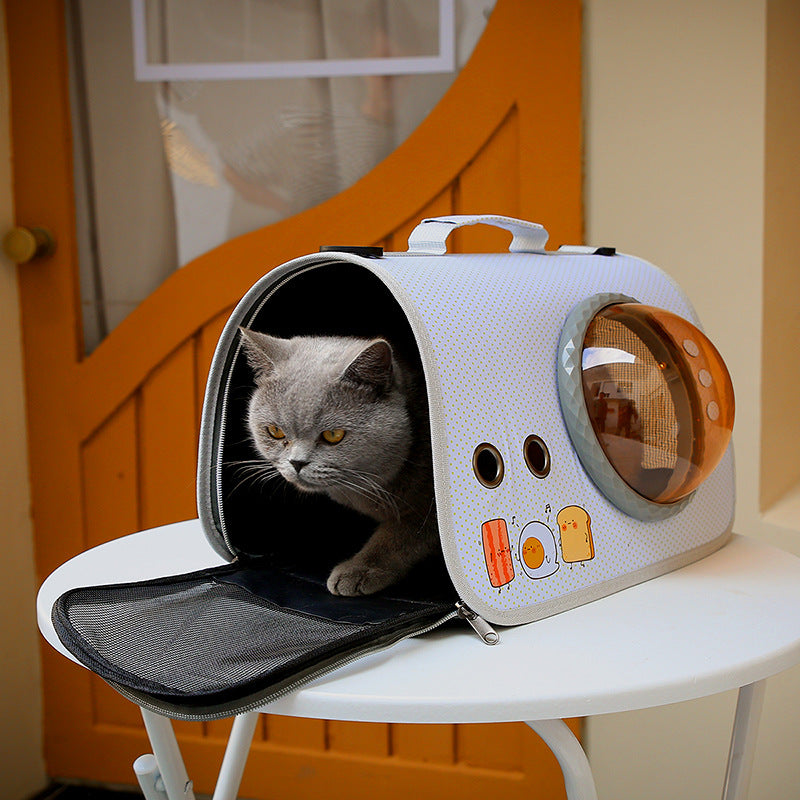 Pet Travel Bag – Luxury Capsule Carrier - Great For Outdoor Excursions