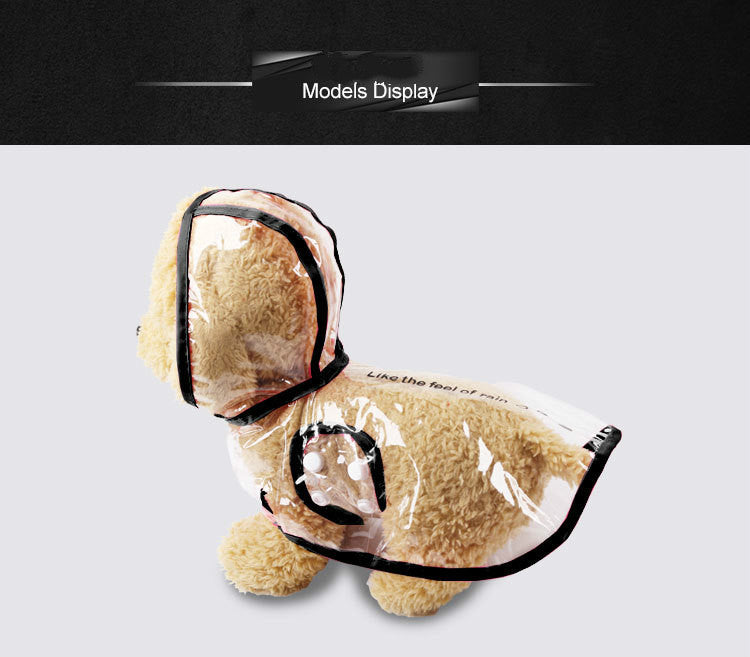 See-Through Pet Waterproof Raincoat