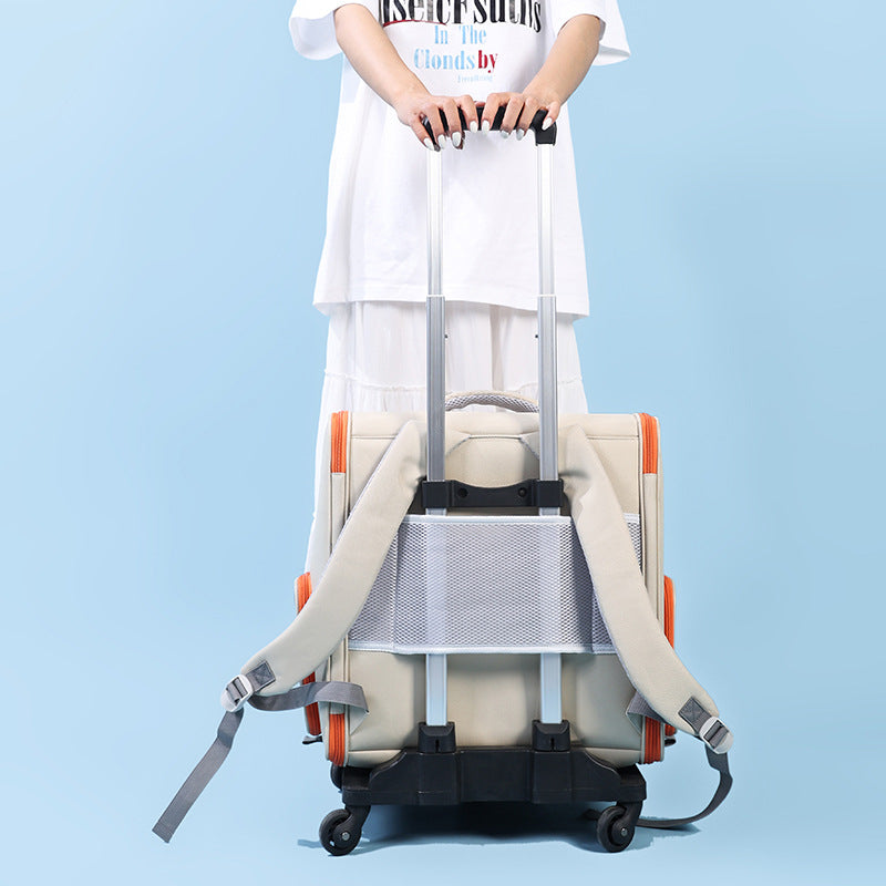 Panoramic Pet Trolley Carrier – Travel in Comfort