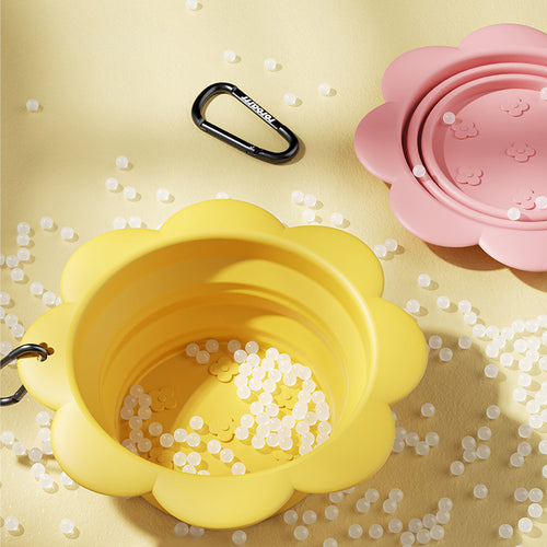 flower collapsible pet bowl